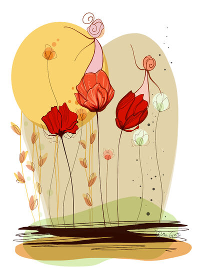 Dancing with Flowers - a Digital Art Artowrk by Daniela Gatti